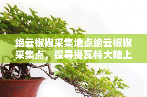 探寻提瓦特大陆上的绝云椒椒采集点图片