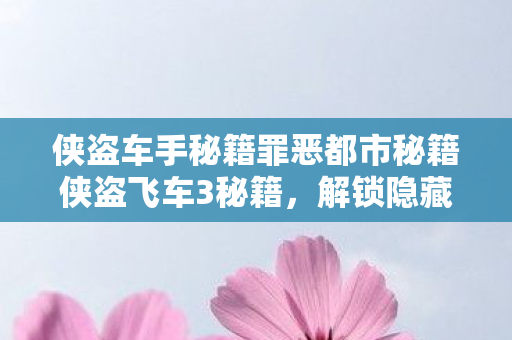 侠盗车手秘籍罪恶都市秘籍侠盗飞车3秘籍图片