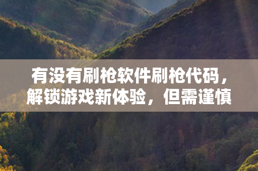 有没有刷枪软件刷枪代码图片