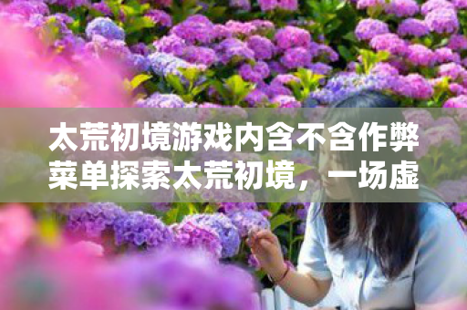 太荒初境游戏内含不含作弊菜单探索太荒初境图片