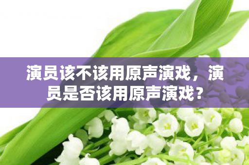 演员该不该用原声演戏图片
