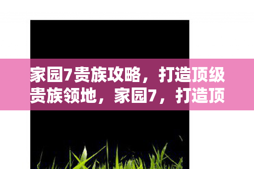 打造顶级贵族领地攻略图片
