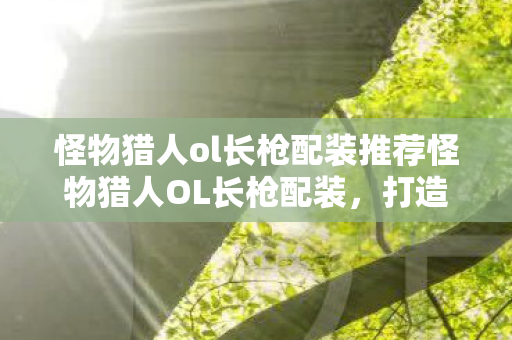怪物猎人ol长枪配装推荐怪物猎人OL长枪配装图片