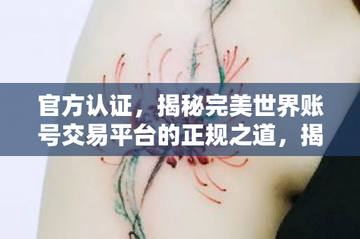 官方认证,揭秘完美世界账号交易平台的正规之道,揭秘完美世界账号交易平台的正规之道 官方认证,揭秘完美世界账号交易平台的正规之道,揭秘完美世界账号交易平台的正规之道
