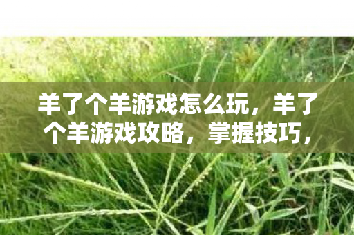 羊了个羊游戏怎么玩图片