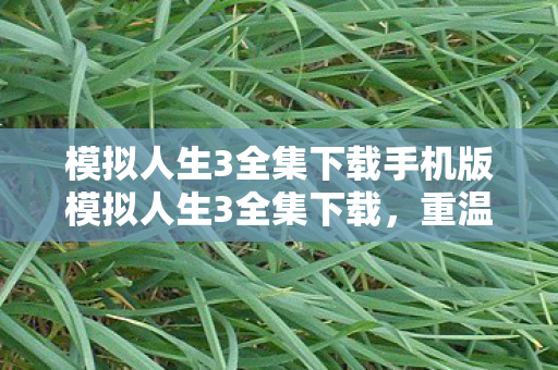 模拟人生3全集下载手机版模拟人生3全集下载图片