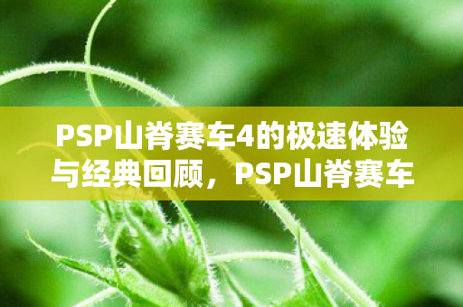 PSP山脊赛车4的极速体验与经典回顾图片