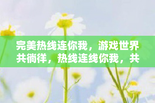 完美热线连你我,游戏世界共徜徉,热线连线你我,共游游戏世界 完美热线连你我,游戏世界共徜徉,热线连线你我,共游游戏世界