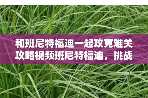 和班尼特福迪一起攻克难关攻略视频班尼特福迪图片