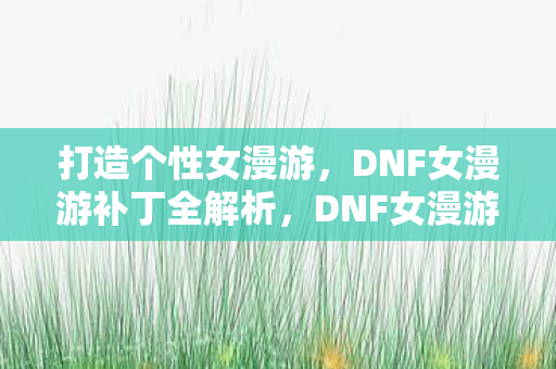 DNF女漫游补丁全解析图片
