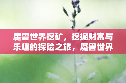 挖掘财富与乐趣的探险之旅图片