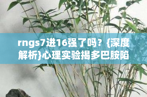 rngs7进16强了吗图片