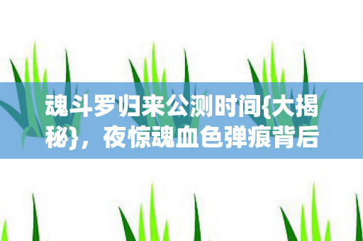 夜惊魂血色弹痕背后的故事图片