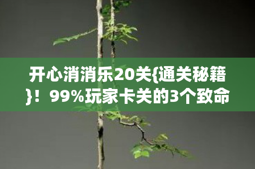 玩家卡关的3个致命陷阱图片