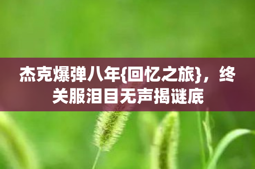 终关服泪目无声揭谜底图片