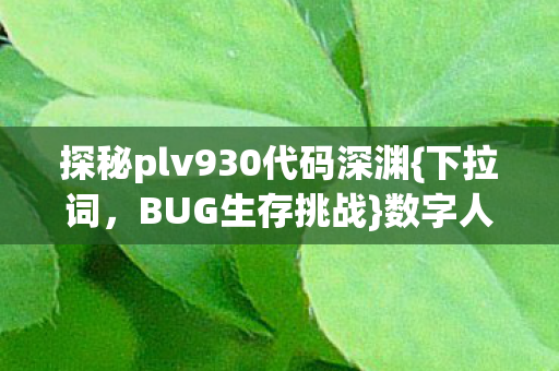 探秘plv930代码深渊图片