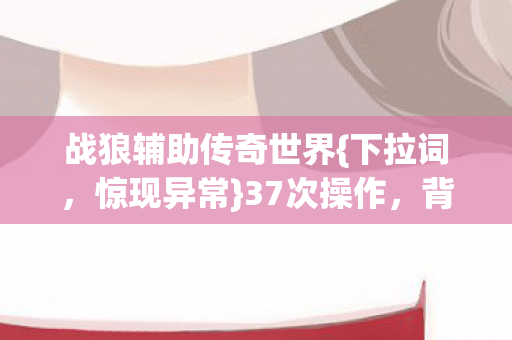 战狼辅助传奇世界图片