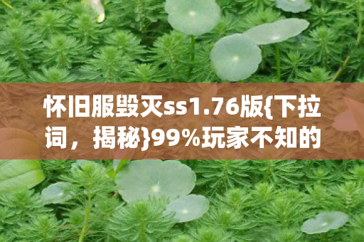 玩家不知的氪金猫腻图片