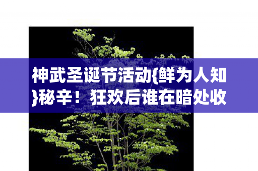 狂欢后谁在暗处收割图片