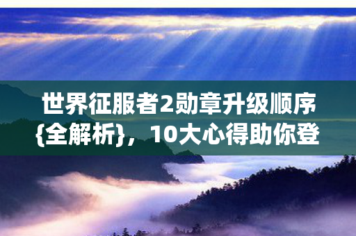 世界征服者2勋章升级顺序图片