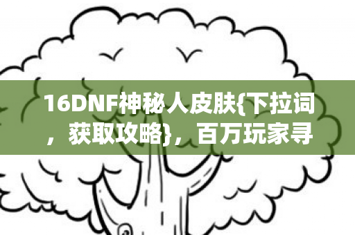 16DNF神秘人皮肤图片