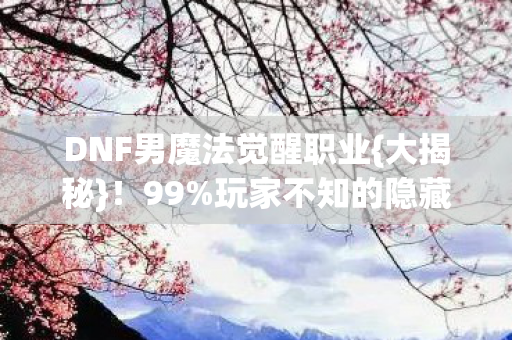 DNF男魔法觉醒职业图片