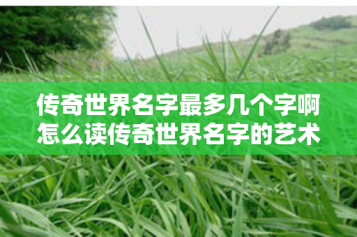 传奇世界名字最多几个字啊怎么读传奇世界名字的艺术图片