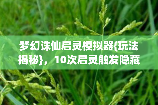 10次启灵触发隐藏机制图片