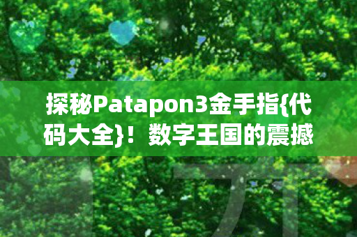 探秘Patapon3金手指图片