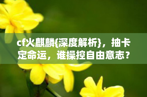 谁操控自由意志图片