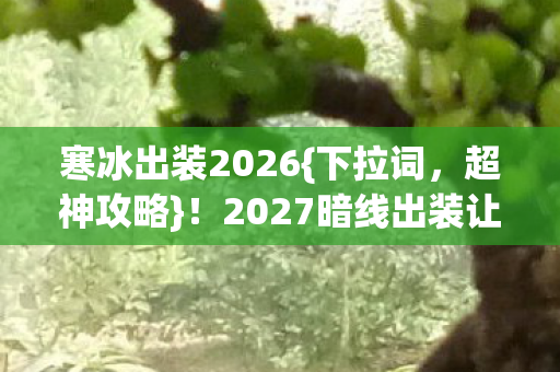 2027暗线出装让对手胆寒图片