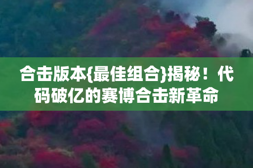 代码破亿的赛博合击新革命图片
