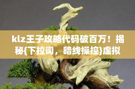 klz王子攻略代码破百万图片