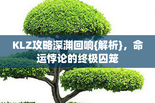 KLZ攻略深渊回响图片