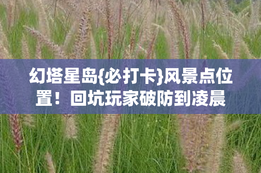 回坑玩家破防到凌晨图片