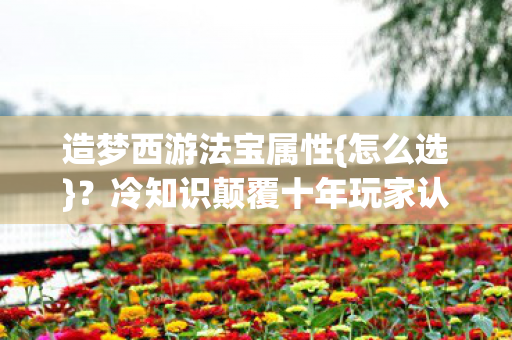 冷知识颠覆十年玩家认知图片