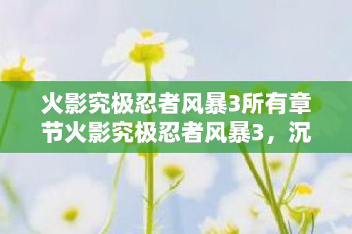 火影究极忍者风暴3所有章节火影究极忍者风暴3图片
