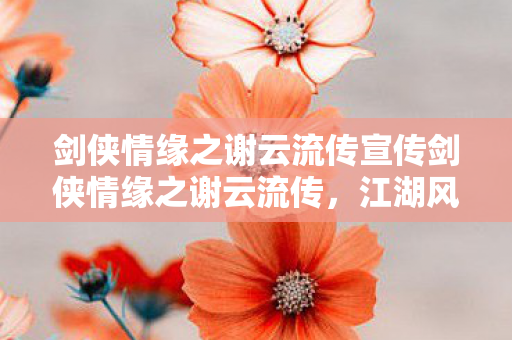 剑侠情缘之谢云流传宣传剑侠情缘之谢云流传图片