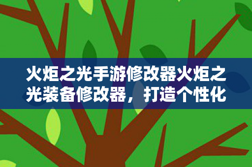 火炬之光手游修改器火炬之光装备修改器图片