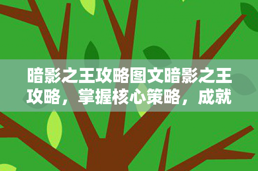 暗影之王攻略图文暗影之王攻略图片