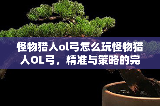 怪物猎人ol弓怎么玩怪物猎人OL弓图片