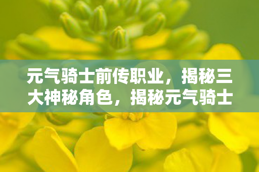 揭秘元气骑士前传三大神秘角色图片