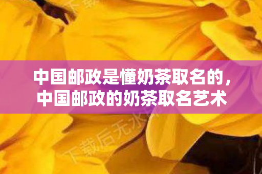 中国邮政是懂奶茶取名的图片