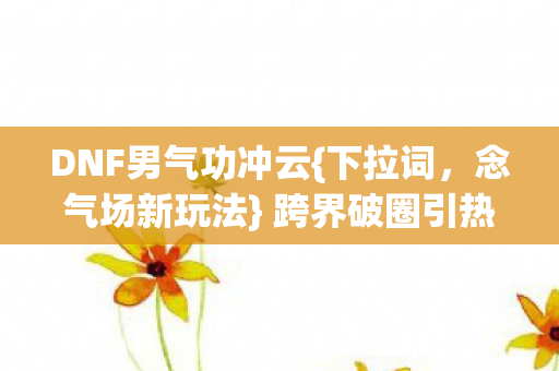 DNF男气功冲云图片
