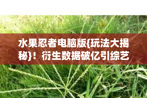 衍生数据破亿引综艺热潮图片