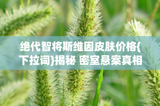 绝代智将斯维因皮肤价格图片