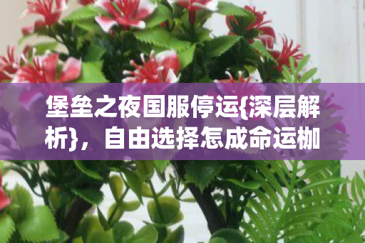 自由选择怎成命运枷锁图片