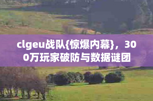 300万玩家破防与数据谜团图片