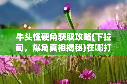 牛头怪硬角获取攻略图片