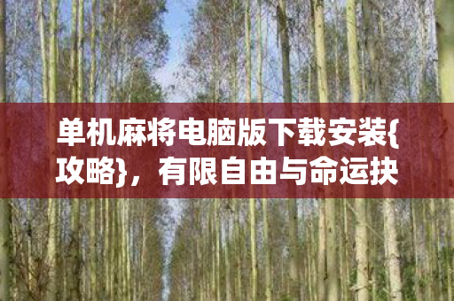 单机麻将电脑版下载安装{攻略}，有限自由与命运抉择